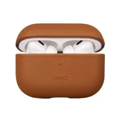 Uniq Terra Genuine Leather Snap Case for Airpods Pro 2 - Toffee Brown